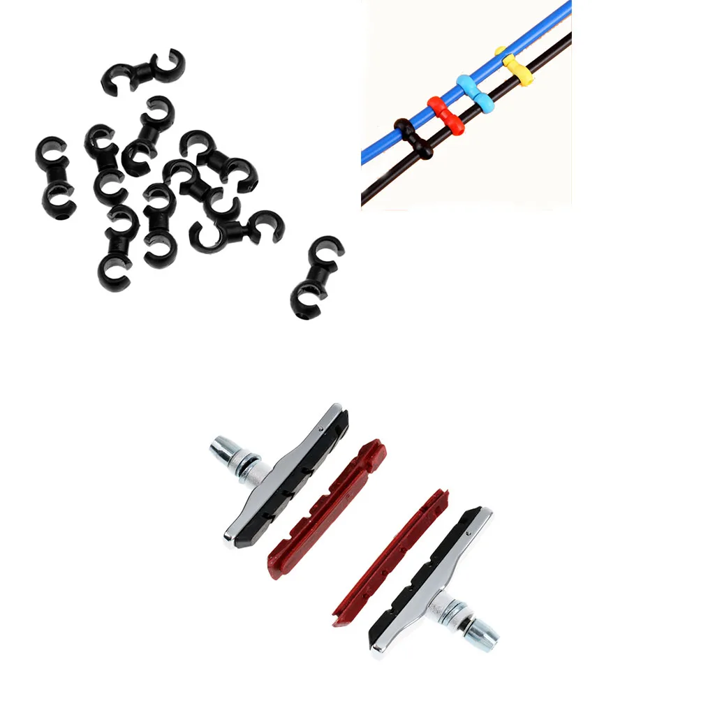 Bike Brake Pads Brake Cable S Hook Guides Ties Wire Buckle Cable Holder