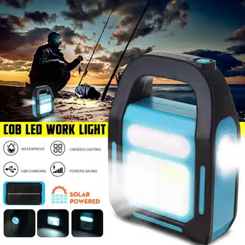 

Rechargeable COB LED Floodlight Portable Spotlight USB Charging Solar Powered Lamp Spot Work Lamp Outdoor Camping Work Light