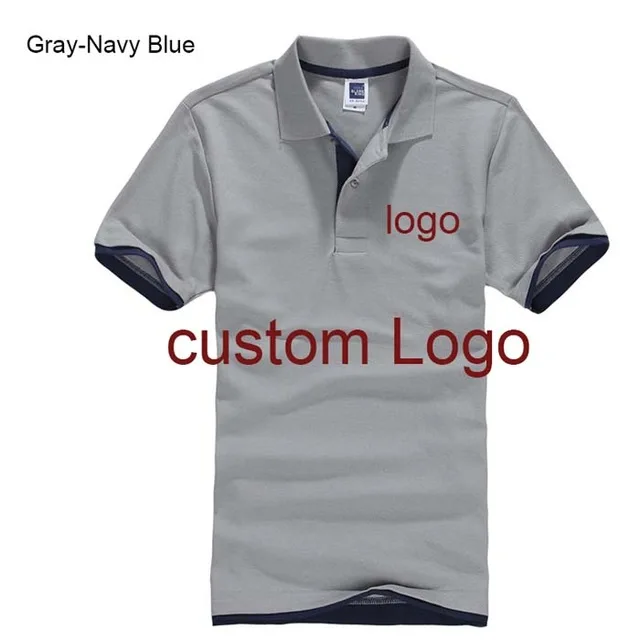 NEEDBO мужские рубашки поло с коротким рукавом Индивидуальные тенниска с логотипом печать DIY ваш собственный дизайнерская футболка-поло мужские тонкие повседневные топы - Цвет: 5
