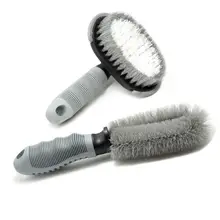 2pcs/set Tire Wheel Hub Cleaning Brush Car Motorcycle Tyre Washing Dust Cleaner