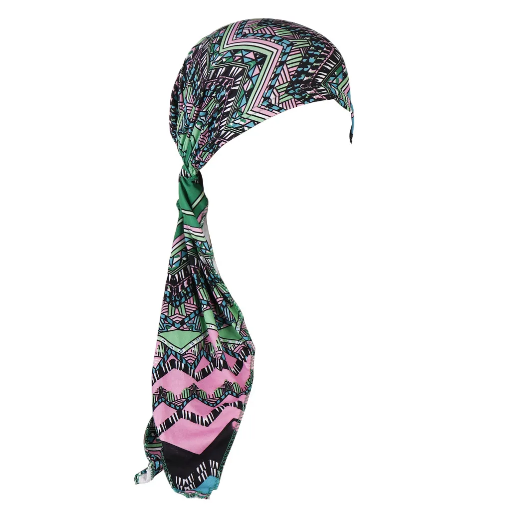 Print India Hat Muslim Ruffle Cancer Chemo Beanie Turban Wrap Scarf Cap шапка женская шапка beanie high quality cotton unisex
