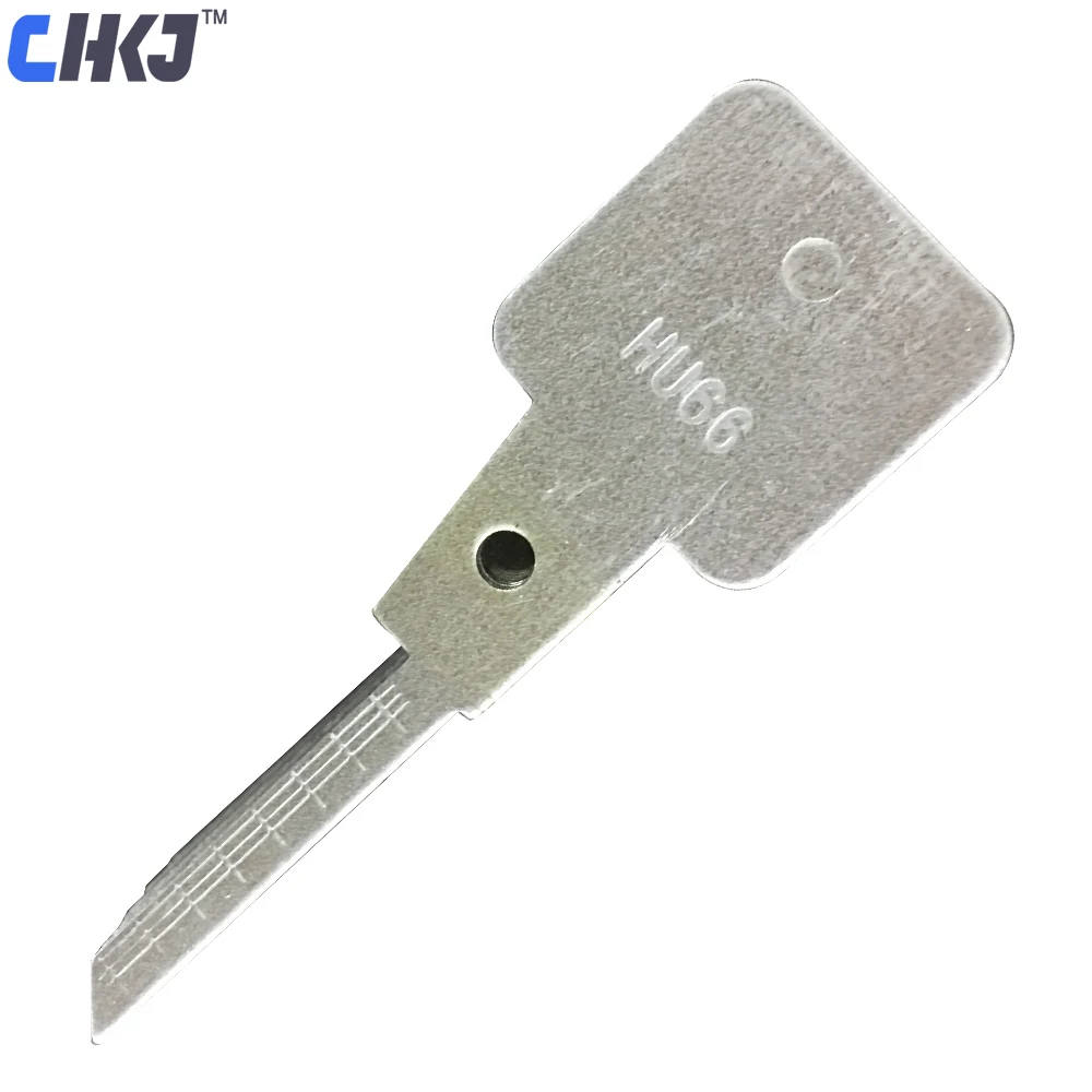 CHKJ 20 шт./лот оригинальная Выгравированная линия ключ для LiShi 2 в 1 HU66 масштаб стрижки зубов пустые ключи от машины слесарные инструменты поставки