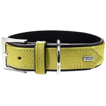

HUNTER collar for dogs 45 Hunter Capri leather lime / black 28 mm 33 - 39 cm
