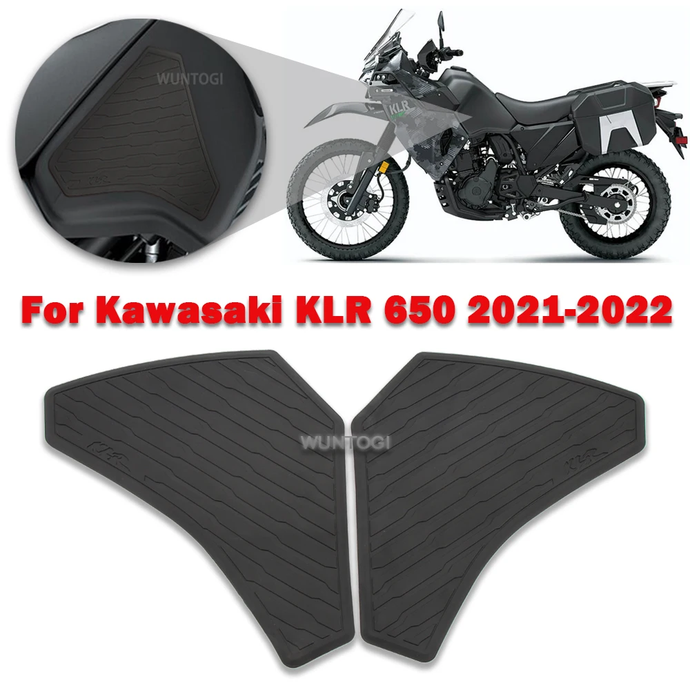 Fuel Tank Pad for Kawasaki KLR 650 KLR650 2021 2022 Anti-slip Scratch-resistant Rubber Knee Grip Sticker Decal Fuel Tank Protect