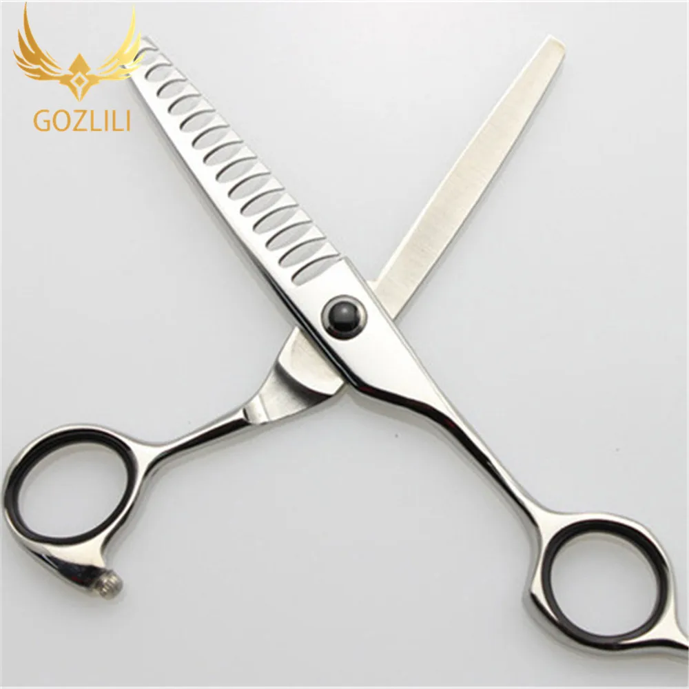 GOZLILI Professional Hairdressing Scissors 18 Teeth Fishbone Big Tooth Seemless ThinningBlendingTexturing Shear Hair Scissors (8)