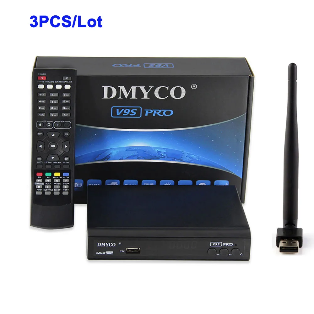 

3PCS/Lot Satellite Receiver V9s Pro DVB-S2 LNB TV Tuner Receptor With USB WiFi Support 1Year Europe Spain Server Original V9Spro