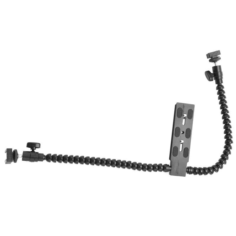 Flexible Dual Arm Hot Shoe Flash Bracket Mount Holder for Canon Nikon Pentax Macro Shot Camera Accessories flash holder photography accessory