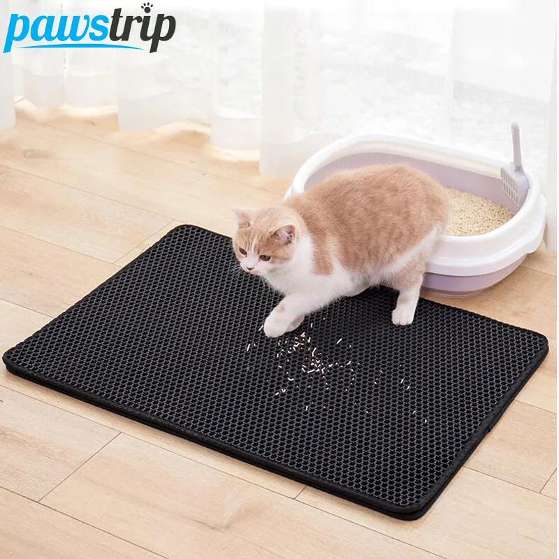 Waterproof 2-Layer Pet Cat Litter Tray Mat Puppy Kitty Mat Feeding Mat Pad 