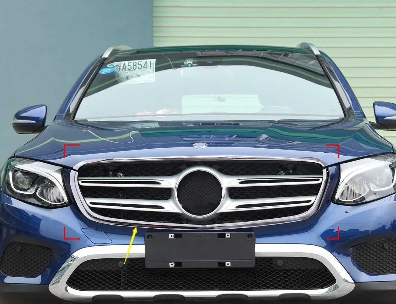 ABS Front Middle Grilles Molding Cover Trim For Mercedes Benz GLC Class 200 260 300 2016 2017 | Автомобили и мотоциклы