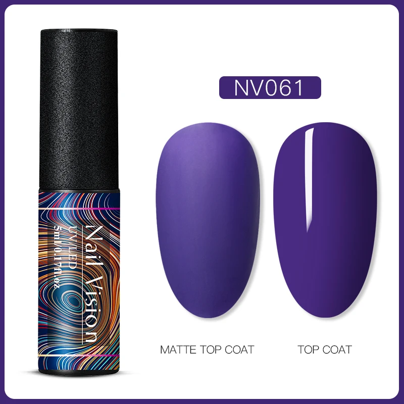 Nail Vision 5 мл УФ-гель для ногтей Чистый гель лак матовый цвет нужно матовое верхнее покрытие замочить от ногтей гель лак для маникюра DIY - Цвет: EES06656