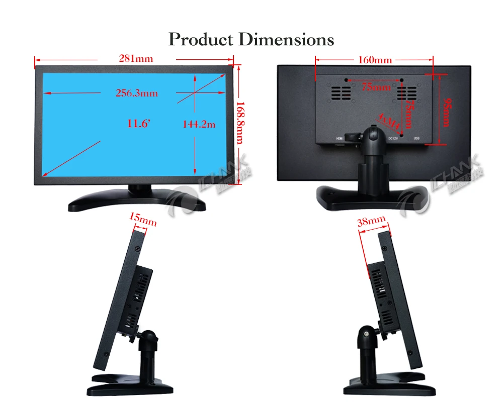 ZB116TC-253D/11," 12" дюймовый 1920x1080p ips широкоформатный HDMI драйвер бесплатный емкостный сенсорный ЖК-экран монитор ПК