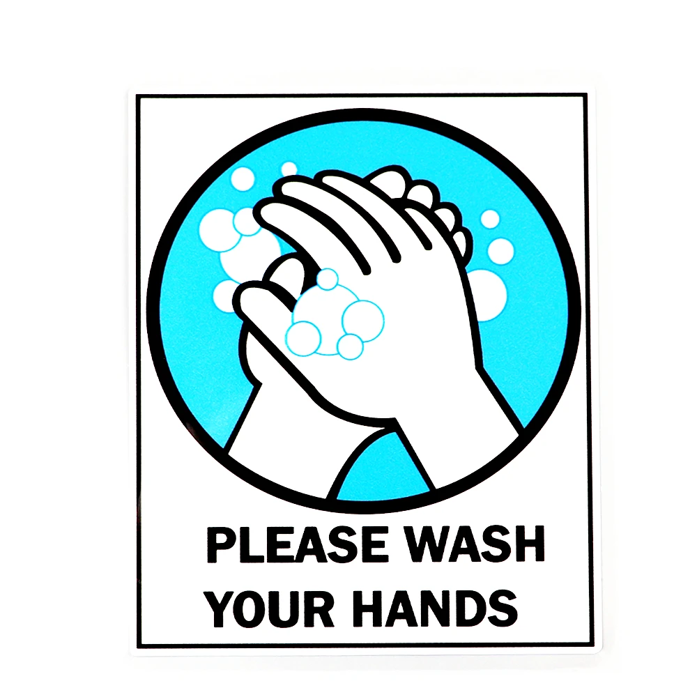 

13cm*11cm Please Wash Your Hands First Color Car Sticker Pvc Personality Fun Auto Windows Waterproof Exquisite Decal Decorate