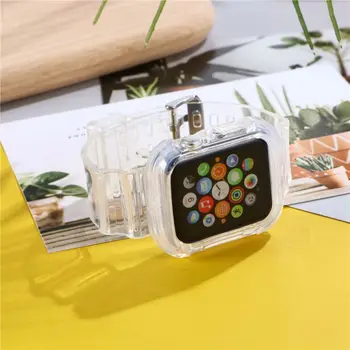 

Transparent Rubber Strap for A-pple Watch 5 4 3 2 1 New Silicone Sports Wristbands Bracelet for i-Watch 38MM 40MM 42MM 44MM