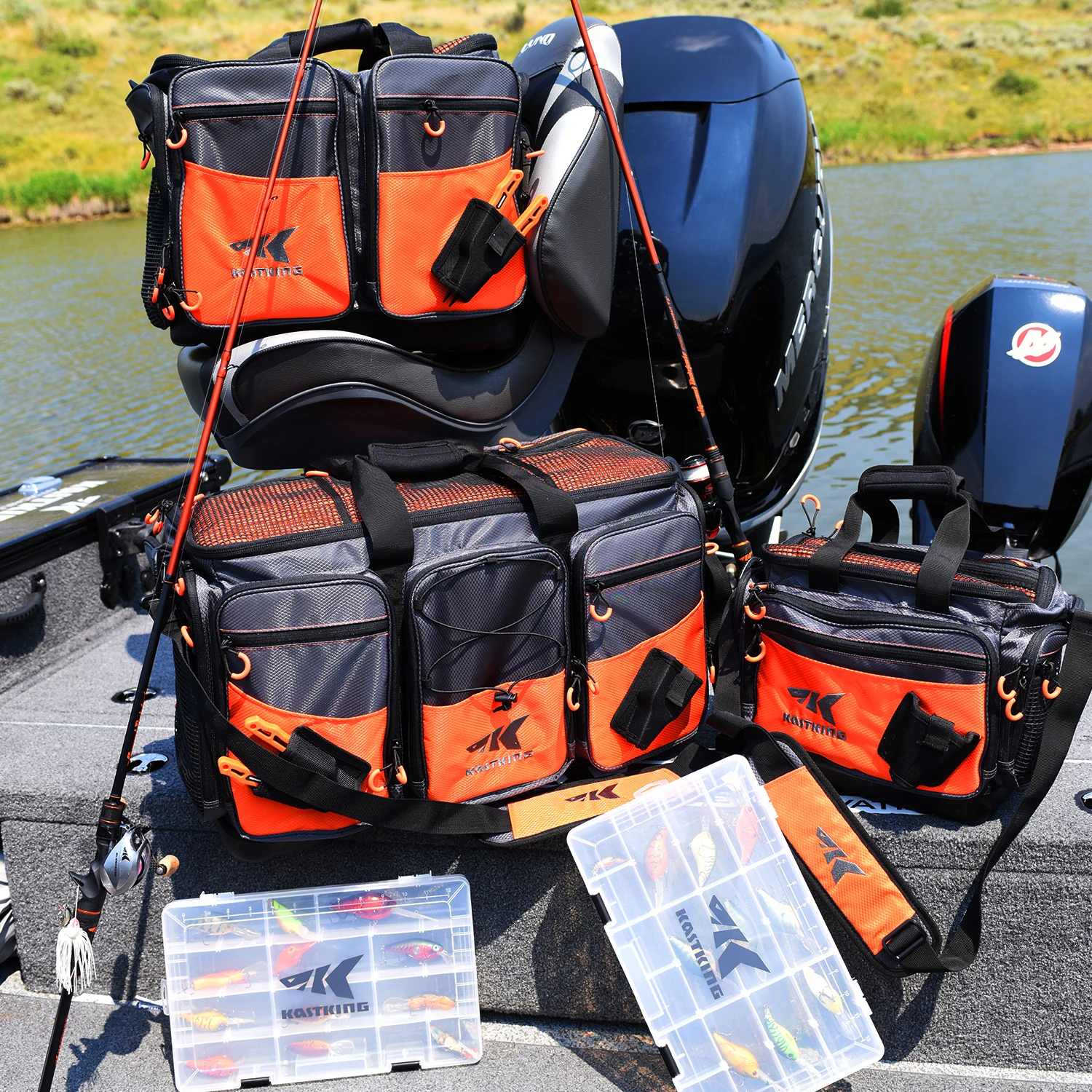 KastKing Fishing Bag Large Capacity Multifunctional Lure Waterproof Tackle Bag Outdoor Pick Up Fishing Boxes Plier Storage 6