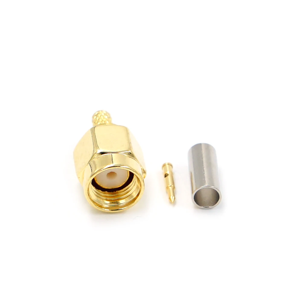 Connettore SMA Maschio Da Crimpare / Saldare - Cavo RG316-RG174-LMR100 - Foto 8