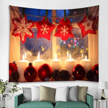 

Christmas background rag wall covering bedroom living room sofa home decor cloth tapestry beach towel