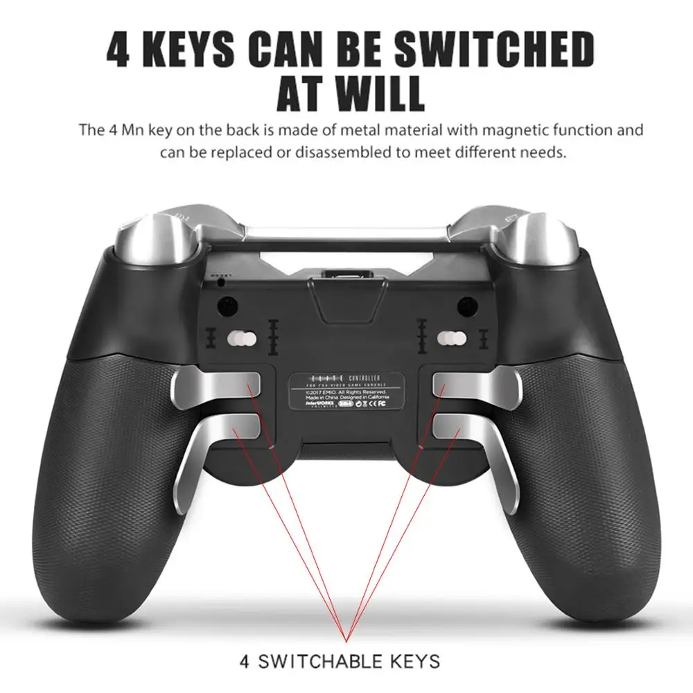 [Новая версия] контроллер PS4 Elite с задней подвеской сверхмощный беспроводной