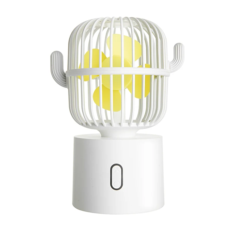 

2020 new cactus USB charging desktop shaking head mini portable handheld small electric fan
