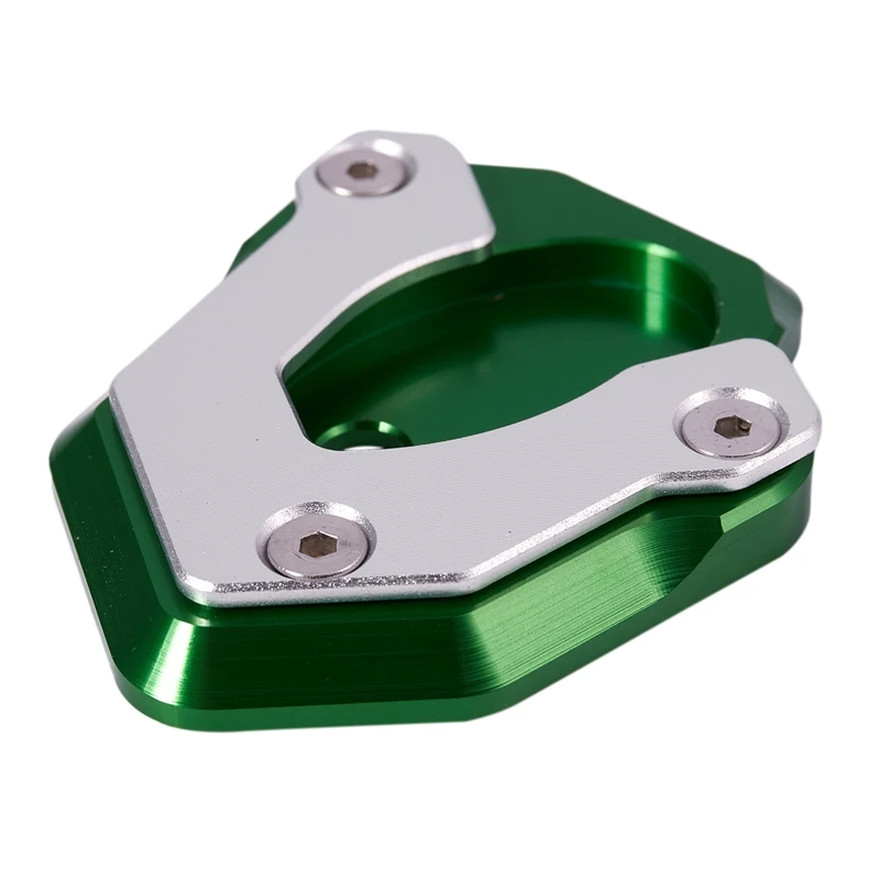 Motorcycle Kickstand Foot Side Stand Extension Pad Support Plate for Kawasaki Z400 Z650 Z900 Ninja 250/300 650 Er-6N Er-6F(Green |