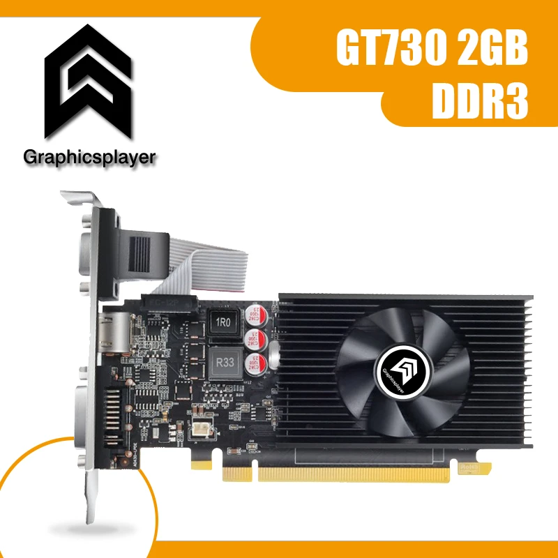 good video card for gaming pc LP graphics card original chip GT730 2GB 64BIT video card VGA for desktop computer mini case NVIDIA GT external graphics card for pc