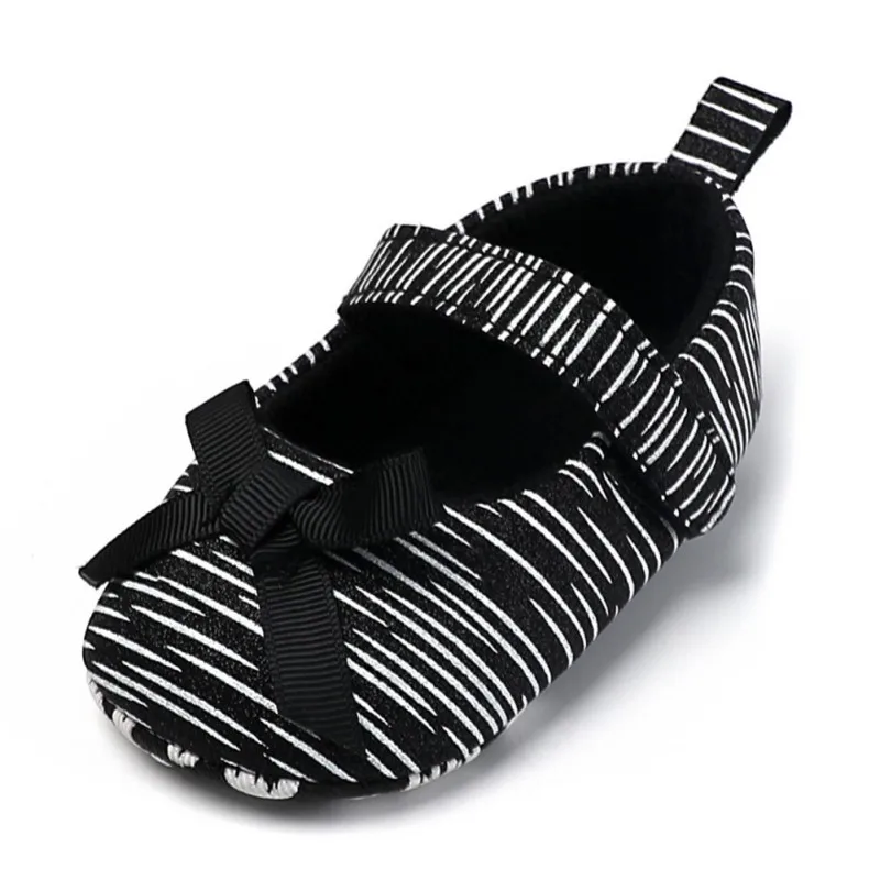 Infant First Walking Girls Shoes Bowknot Soft Baby Girl Shoes Baby First Walks Toddler Shoes Non-slip Newborn Baby Shoes