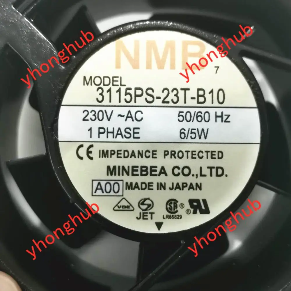 NMB MAT 3115PS 23T B10 A00 AC 230V 6/5W 2 Piece 80x80x38mm вентилятор охлаждения сервера|square fan|server fan230v fan |