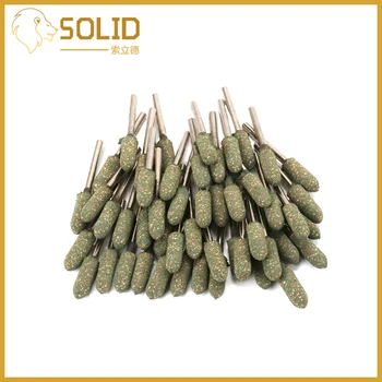 

Rubber Grinding Head Shank 3mm Mounted Point Polishing Burr Bit for Mould Polishing Rotary Tools 100Pcs Bullet Type Sesame