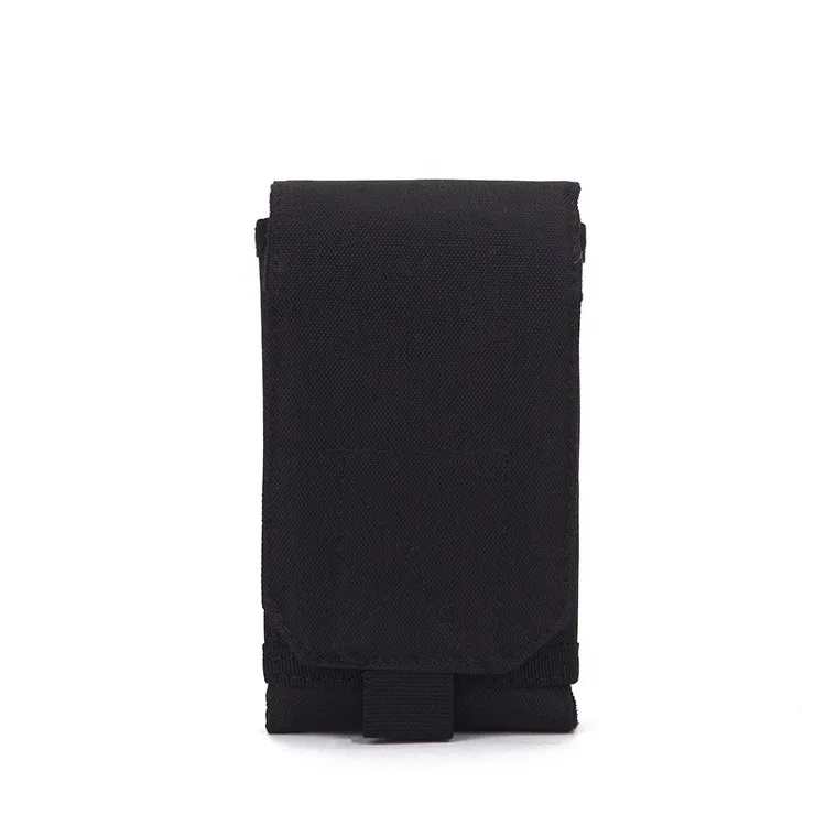 Открытый Камуфляж Сумка тактический армейский держатель для телефона спортивный пояс водонепроницаемый нейлон EDC Спорт Охота Камуфляж сумки в рюкзаке - Цвет: black
