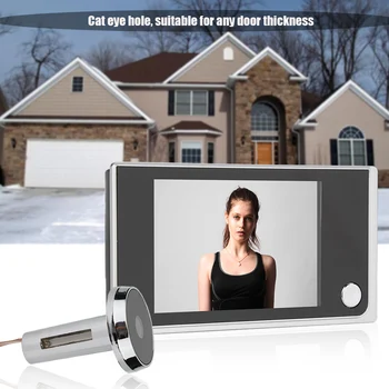

3.5" Digital LCD 120 Degree Peephole Viewer Photo Visual Monitoring Electronic Cat Eye Camera LCD 120 Degree Peephole Viewer