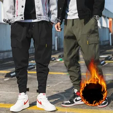 Chtengiber, новинка, теплые зимние брюки-карго, мужские джоггеры, мульти карманы, брюки, Мужская брендовая одежда, шаровары, спортивные штаны, Pantalones