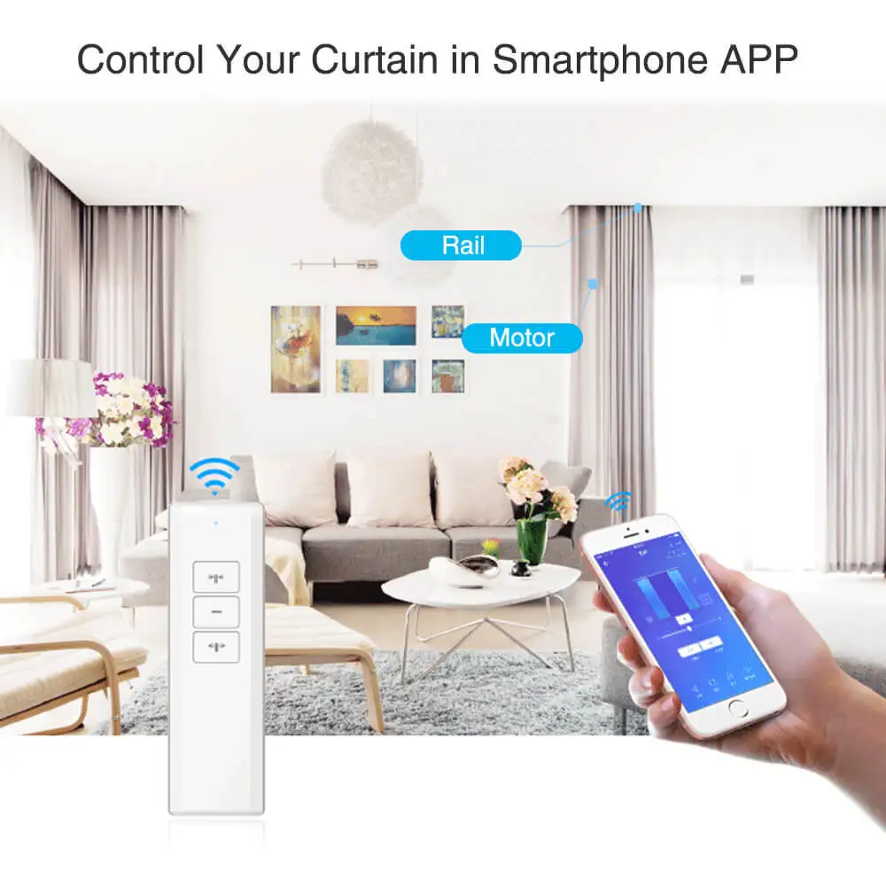 ewelink WiFi intelligent smart curtain motor electric curtain track set motorized blinds Compatible with Alexa Google smart Home
