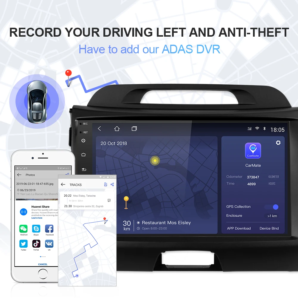  Isudar H53 4G Android 1 Din Auto Radio For KIA/Sportage Car Multimedia Player Octa Core RAM 4GB ROM