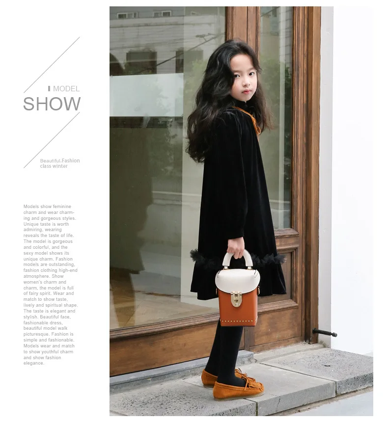 Teenage Kids Girls Winter Dress Fleece 2019 New Baby Girl Autumn Dress Black Kids Casual Dress Girl Children Top Toddler Dresses (5)