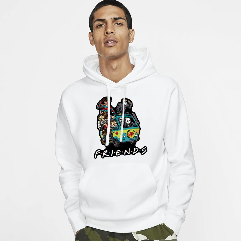 hoodies 4 Мужская толстовка с принтом «Друзья ТВ-шоу» Харадзюку, новинка, осенне-зимний пуловер, Повседневная белая мужская одежда, обычные пальто - Цвет: hoodies 4