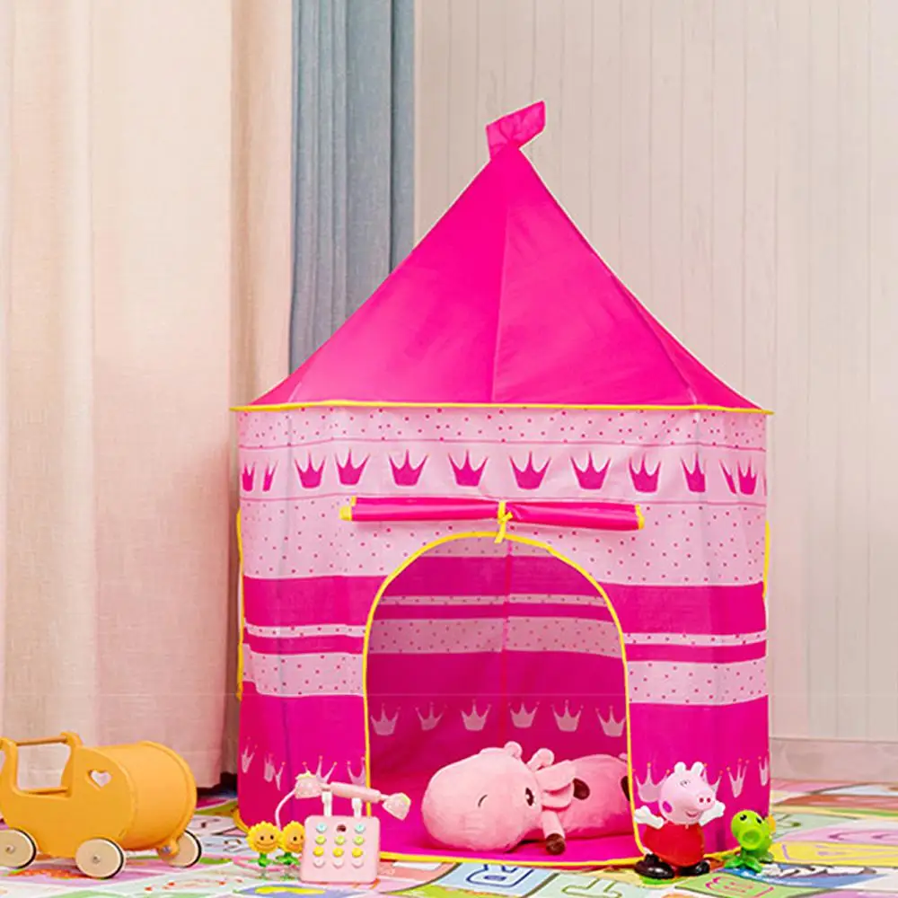 Детская палатка из ткани Оксфорд, игровой домик для детей 3-4 лет, домашний игрушечный домик для девочек, подарок на день рождения, розовая детская палатка carpas infantiles - Цвет: Цвет: желтый