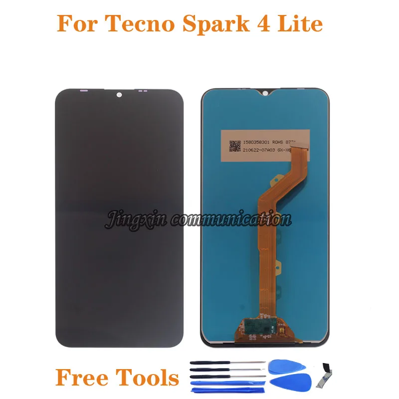 6.52” For Tecno Spark 4 Lite Display Bb4k Kc8s Lcd Touch Screen