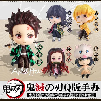 

8cm Anime Figure Toys Kimetsu no Yaiba Kamado Tanjirou Rengoku Kyoujurou Kamado Nezuko Agatsuma Zenitsu PVC Action Figure Model