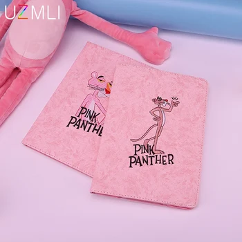 

For new iPad 9.7 pro/air 10.5 10.2 air2 mini 12345 3D Embroidery Pink Panther Smart Wake Leather+PC Tablet Case Cover+Gifts