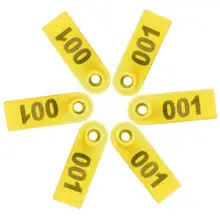 100 шт Коза свинья крупного рогатого скота уха номер бирки опознали животноводство маркировочное оборудование