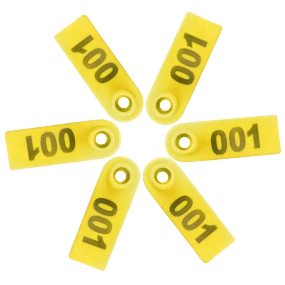 

100Pcs Goat Pig Cattle Ear Number Tags Identified Livestock Marking Equipment