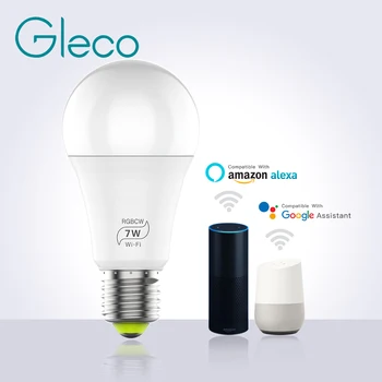 

E27 Smart WiFi LED Bulb RGBW CCT 7W work with Amazon Alexa & Google Home APP control AC85-265V LED Bulb Lamp