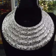 Национальный Ветер, пятислойное атмосферное женское ожерелье-воротник, тибетское серебро, 12 зодиака, Женские Ювелирные изделия, bijuteria jhumka pusheen