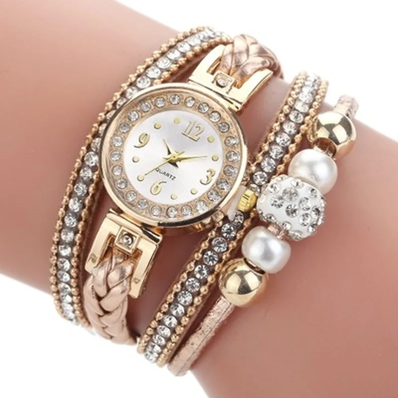 Reloj de pulsera de cuarzo para mujer, pulsera de cuarzo analógica redonda informal, de alta calidad
