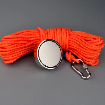 

485lb StrongC60L Magnets Printed Design N52 Neodymium Permanent Magnet Fishing Magnet Salvage Magnetic Tool with 15m Rope Option