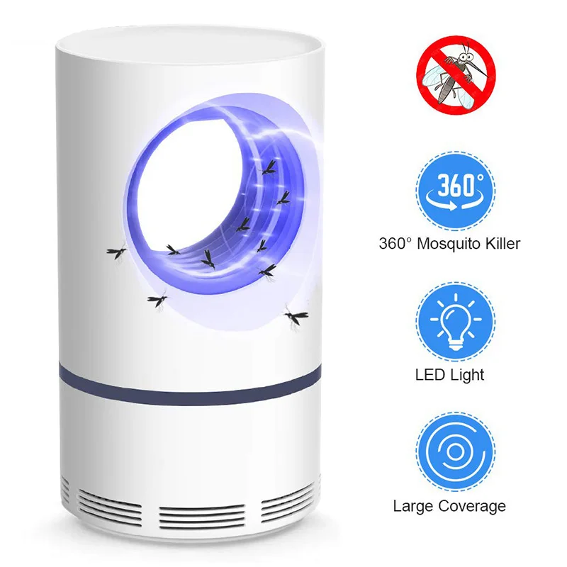 Электрическая USB ловушка для комаров насекомых УФ лампа отпугивания мух Прямая