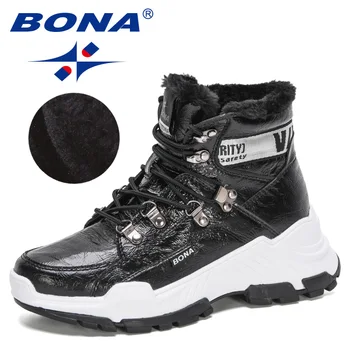 

BONA 2020 New Designers Fashion Style High-top Shoes Casual Woman Warm High Quality Plush Winter Boots Ladies Ankle Snow Boots