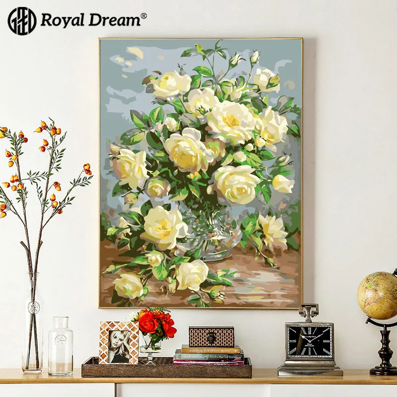 

Cross Border a Generation of Fat Digital Oil Painting DIY Scenery Flower Figure Living Room Decorative Painting AliExpress Handm