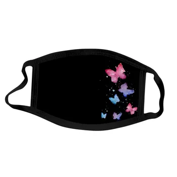 

1pc Mouth Masks Face Cover Butterfly Printed Mouth Cover Washable Breathable Earloop Face Shield Mask 10 Patterns Mascarilla