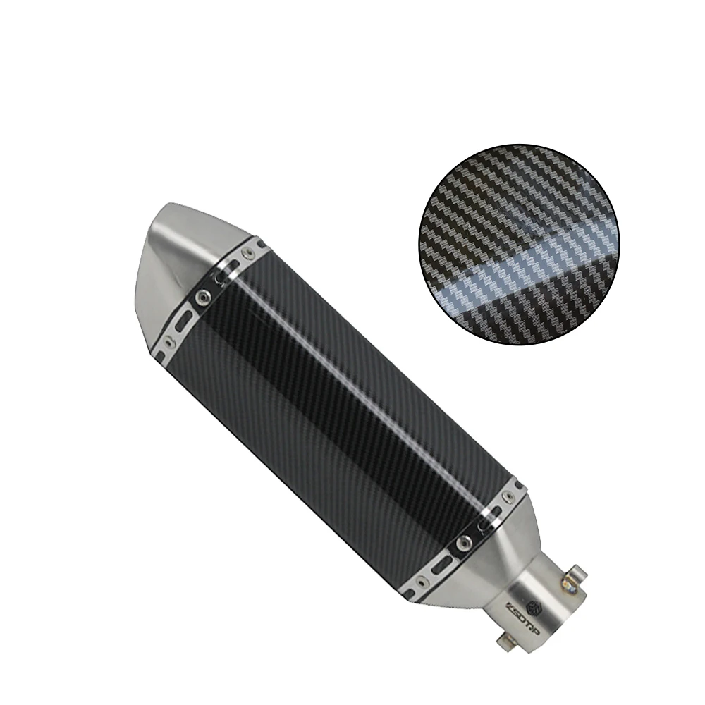 ZSDTRP Универсальный 51 мм грязи велосипед Akrapovic выхлопной мотоцикл модифицированный скутер глушитель для FZ6 CBR250 CB600 MT07 R1 - Цвет: P 06
