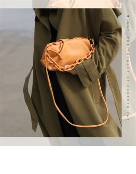 

New 2019 autumn/winter soft cloud bag acrylic chain bag single-shoulder crossbody portable women bag